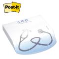 Post-it® Custom Printed Angle Note Pads &mdash; Rounded 4 x 3-3/4 &nbsp; Rounded - 100-sheets / 2 Color